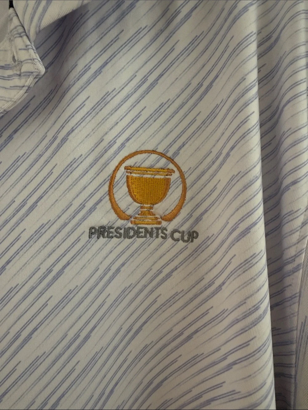 Nike light gray and Light Purple Presidents Cup Golf Polo